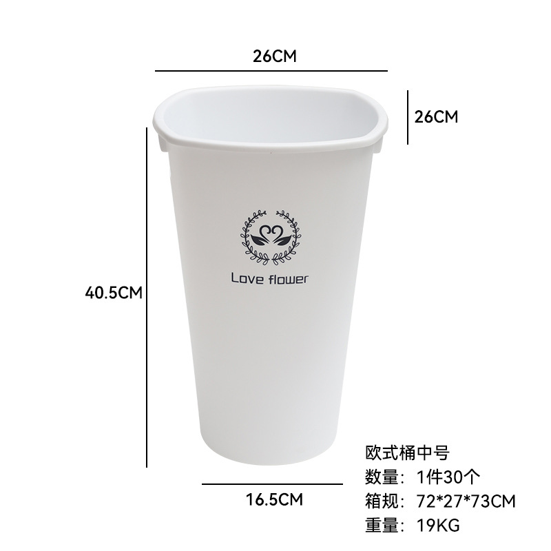 Flores de siete colores de cordier despierta flor barril de plástico casero estilo europeo vasos de flores grandes de agua profunda materiales florales