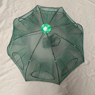 鱼笼批发多规格伞状笼鱼笼虾笼多孔长笼伞笼网批发