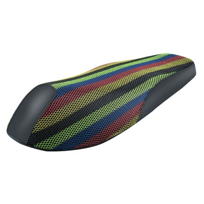 Motorcycle cushion – stylish and personalized modification - colorful-patchwork-style
