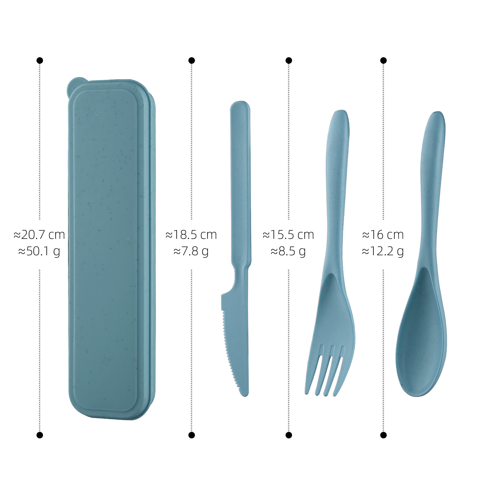 Three-piece Portable Storage Set, Plastic Daily-use Commercial Student Cutlery Gift Box Set_voghion.com