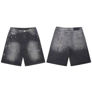 Dropshipping Spring and Summer New Jeans Trendy Brand Dirty Pants Foreign Trade Cross-Border Washed Street Shorts American Style