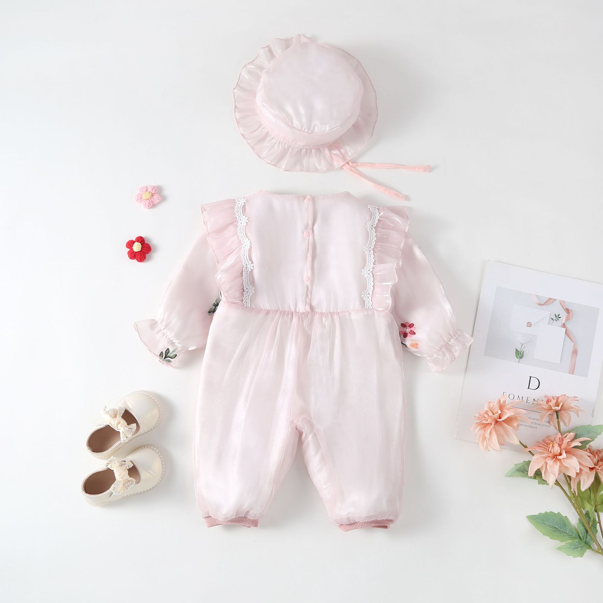 Bebé otoño mono bebé niña ropa de bebé ropa de la envoltura recién nacido un mes de edad ropa cien días princesa mameluco