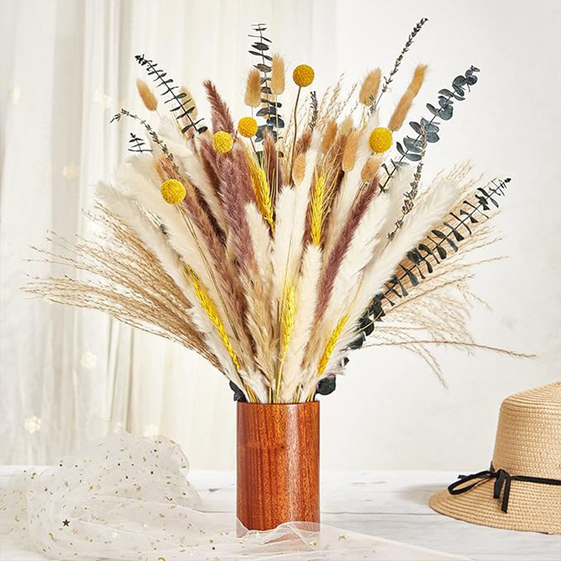 Ramo de caña de flores secas de Amazon, batidor de hierba de cola de conejo, ramo de flores secas de Yunnan, decoración de muebles al por mayor