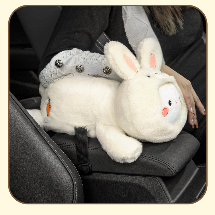 Cartoon car tissue box armrest box rear row chair back-mounted tissue box cute car interior decorations