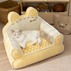 かわいいクマのソファの巣、オールシーズン対応のユニバーサル猫ベッド、秋と冬の暖かいペット猫睡眠マット、猫の巣、ペットの犬小屋卸売