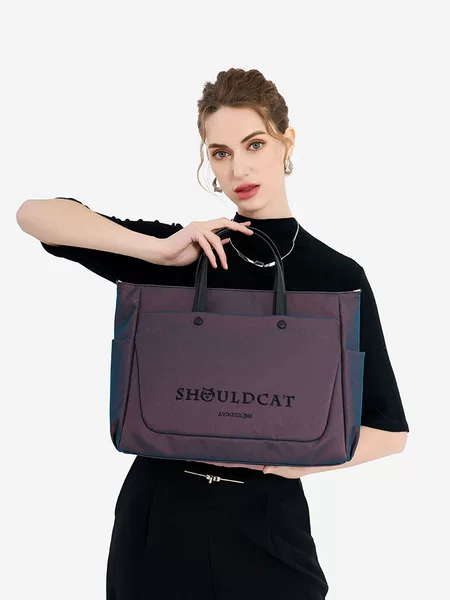 Shouldcat Korean Style Single Shoulder Crossbody Document Bag, Stylish and Fashionable A4 Document Bag, Hand-Held Women's Laptop Bag