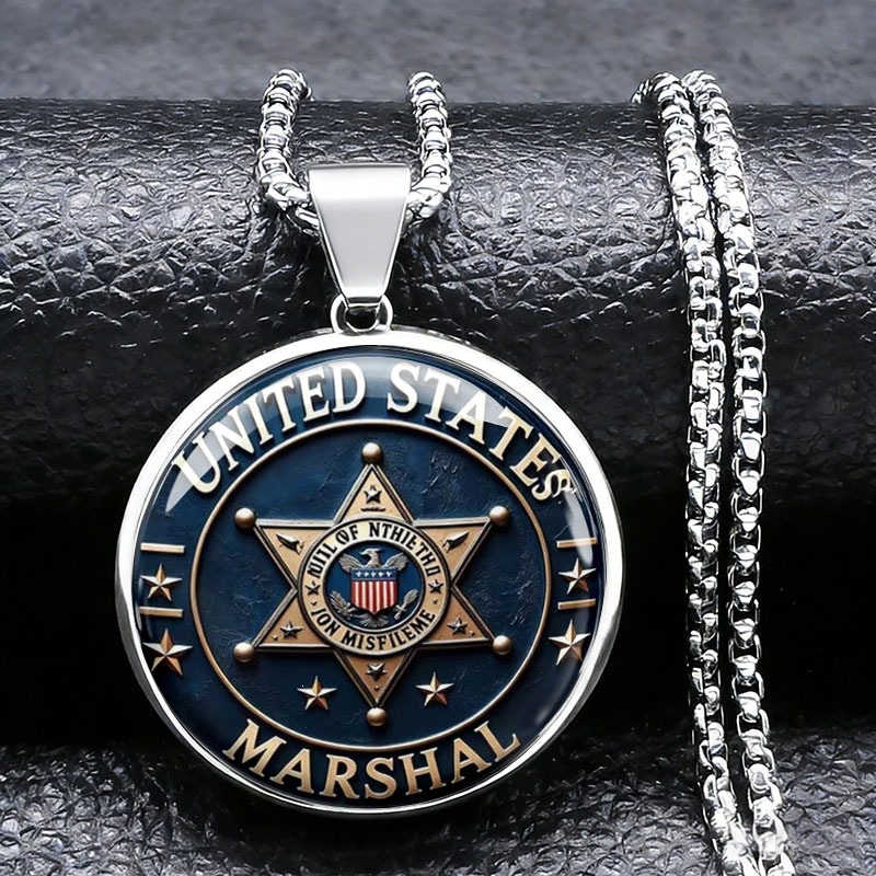 跨境男士不锈钢标志项链 个性复古风潮流饰品 防锈耐磨 欧美