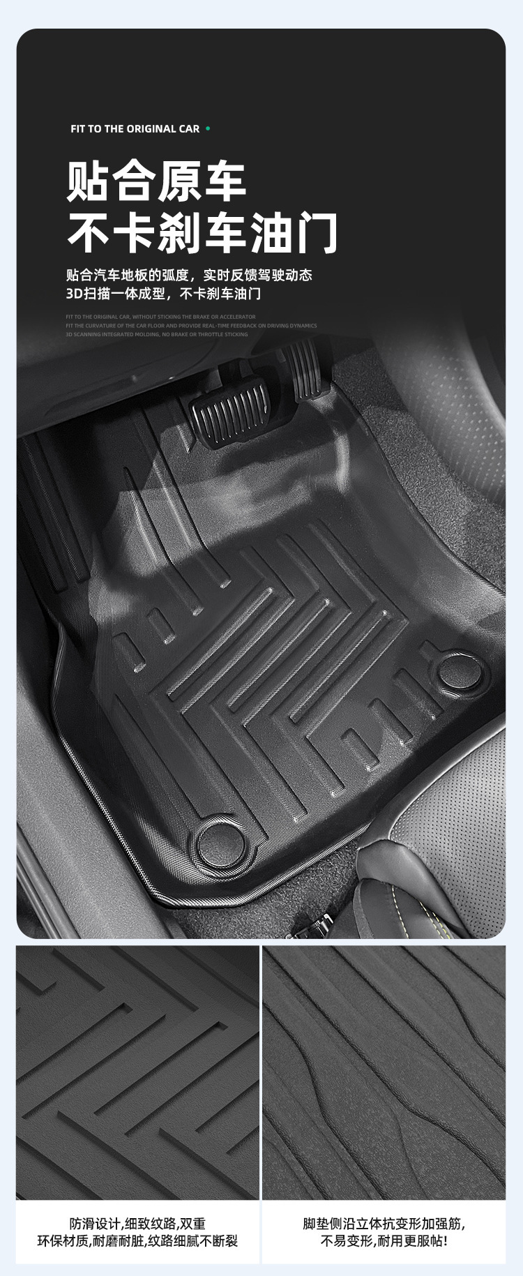 Suitable for 23-26 Lynk & Co 03 Car Floor Mats, Special Tpe Floor Mats, Stain-Resistant and Waterproof Trunk Mats