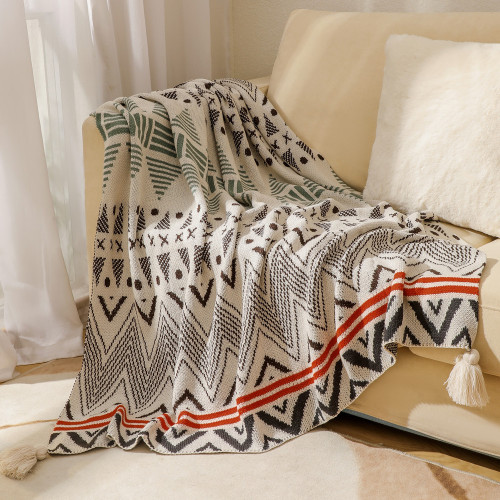 Bohemian style sofa throw blanket Bohemian acrylic nap blanket winter decorative small blanket bedside blanket
