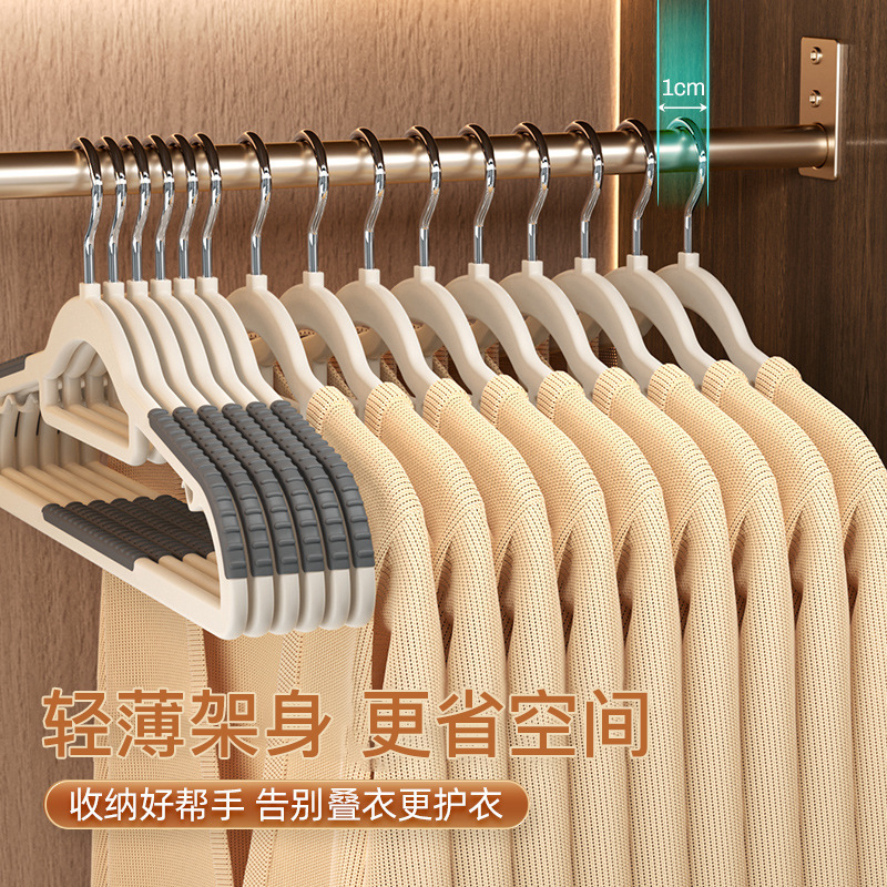 衣架防滑加粗款无痕家用衣挂可旋转多功能宽肩塑料干湿两用衣撑|undefined
