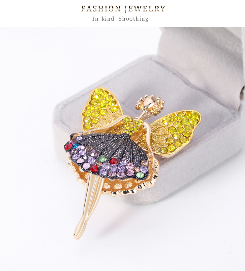 Retro Butterfly Elf  Alloy Rhinestone Brooch display picture 8