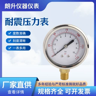 Y40-Y150耐震全不锈钢压力表 气压表高压水压液压防震真空表