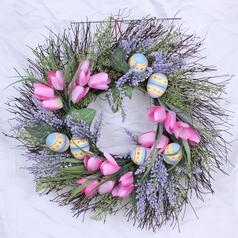 Guirlanda de primavera transfronteriza simulación de flores falsas margarita puerta decoración de vinos colgante ventana de plantas simulación de Pascua Navidad