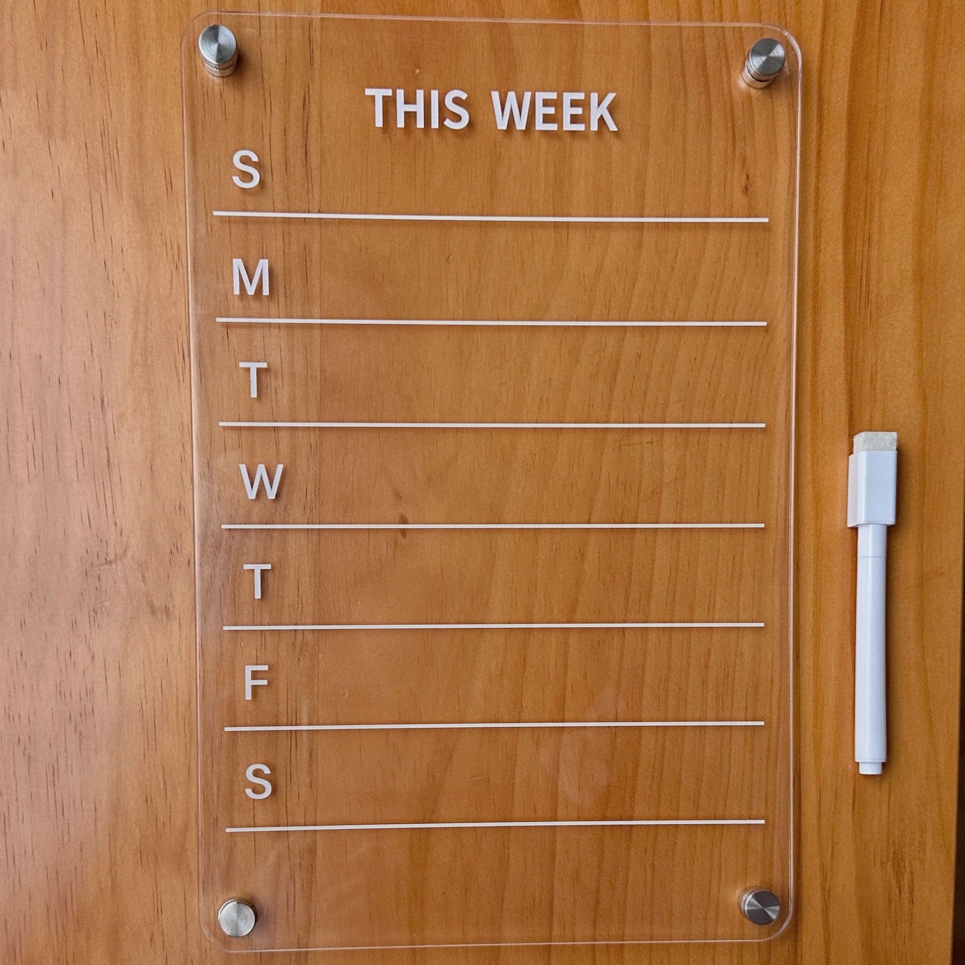 Tablero de exhibición de pegatinas de nevera Tablero de mensajes de pegatinas magnéticas Acrílico transparente puerta de hierro puerta de hierro