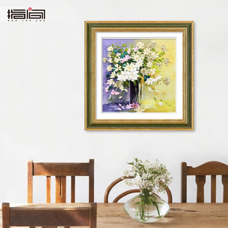 Bordado a mano DIY cinta bordado colgante pintura principiante bordado punto de cruz sala de estar pintura decorativa Lu bordado niños pequeña pintura colgante