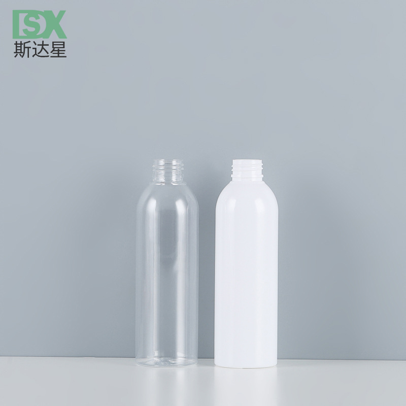 200ml圆肩pet瓶 透明化妆品分装塑料瓶 便携化妆品小样瓶