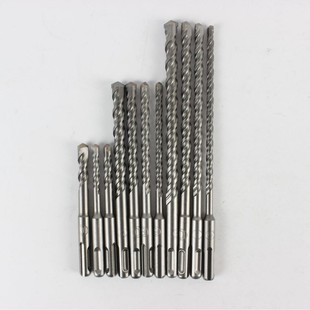 Round shank two pits two grooves 6-12MM electric hammer drill bit impact stone brick wall concrete drill bit