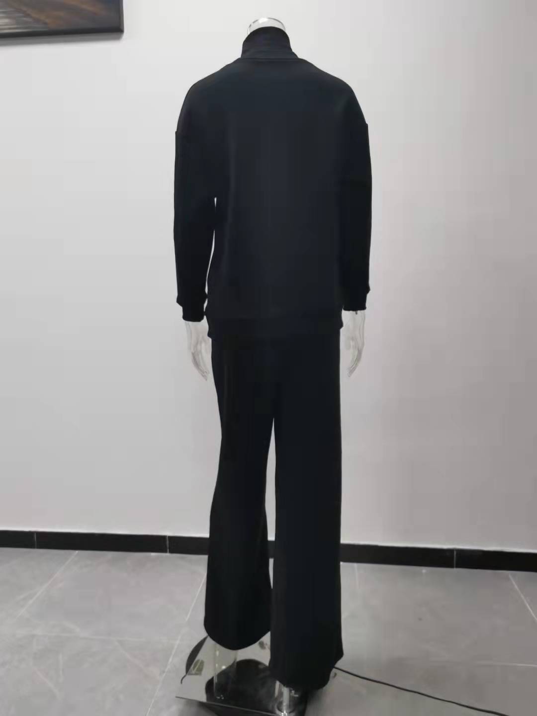 Women's Gender Casual Style Daily Street Women's Casual Solid Color Cotton Blend Spandex Pant Co-ord Set Pants Sets