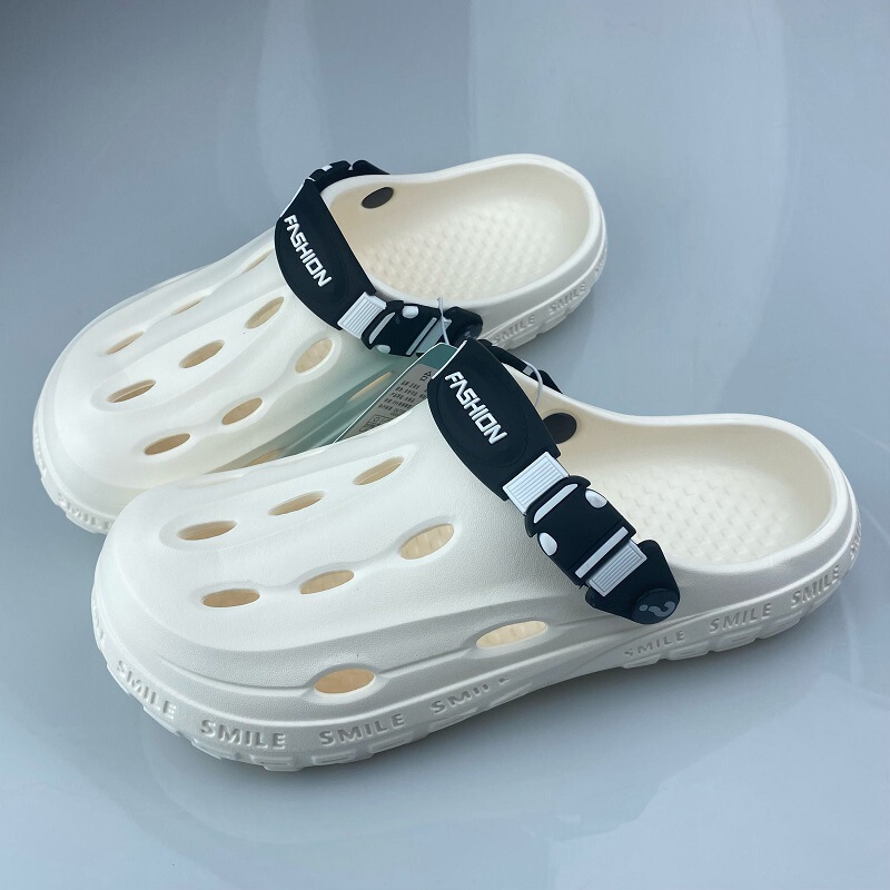 2025 Men's Sports Beach Shoes Thick-Soled Clogs Eva Sandals Water-Resistant Outdoor Wearable Closed-Toe Sandals