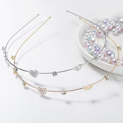 Korean-style fashionable new metal headband exquisite water drill hair tie for women sweet cute head accessory Cenmi hair accessories wholesale