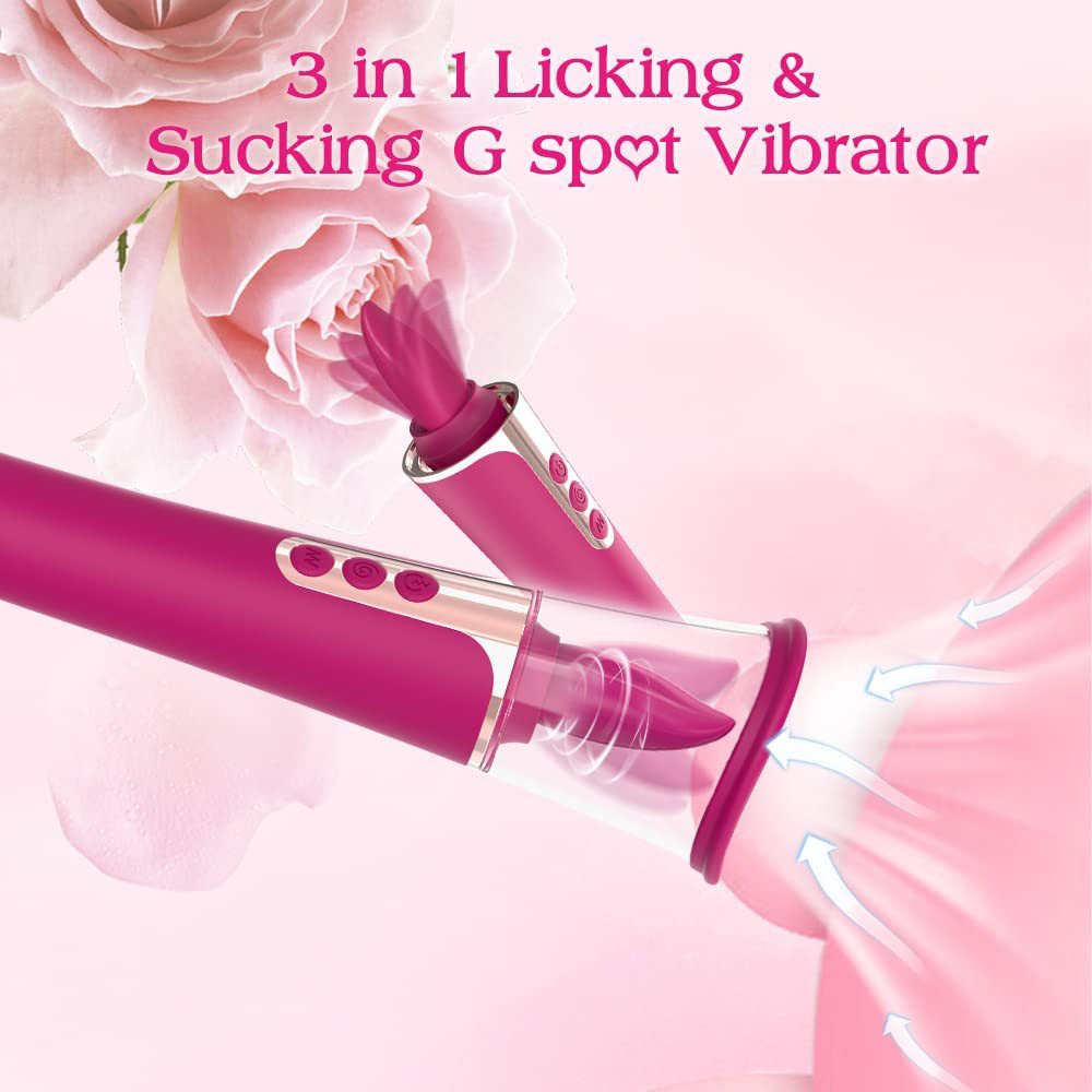 Rechargeable Vibrator For Men And Women With Suction And Licking_voghion.com