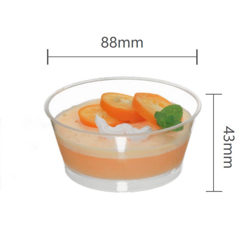 Taza cuadrada puntual Taza redonda Una variedad de tazas de postre Taza de pudín Taza de mousse Plato Cuchara de plástico desechable Amazon