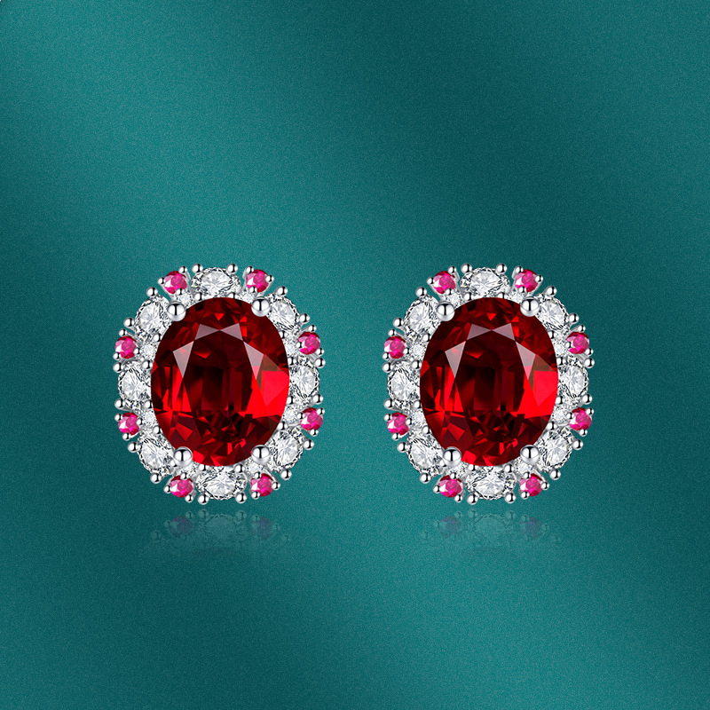 Fashion Geometric Copper Inlay Zircon Ear Studs 1 Pair