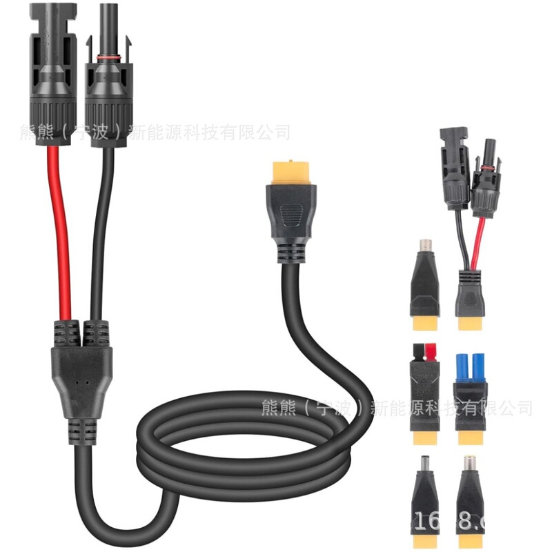 Xt60 to Mc4 Portable Outdoor Energy Storage Power Supply Charging Cable Solar Connector Injection Molding Xt60 Extension Cable
