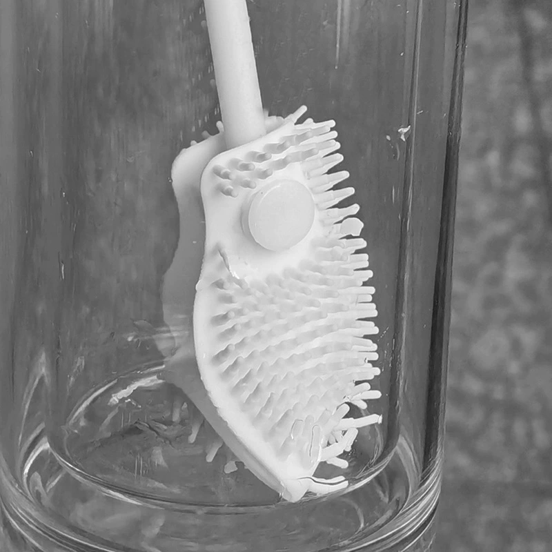 Щетка для мытья чашек с длинной ручкой, складная маленькая щетка для чистки с длинной ручкой, щетка для чистки зазоров в стенке чашки с водой, бытовая стеклянная чашка