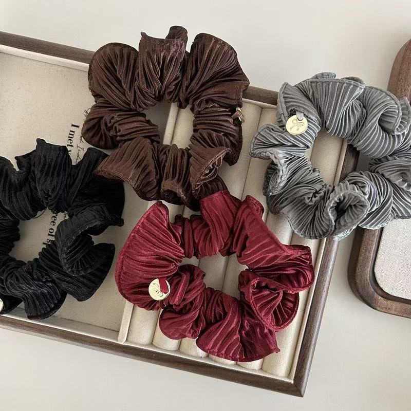 Goldverzinktes Scrunchie Elegantes Stoff Haargummi Für Den Dutt_voghion.com