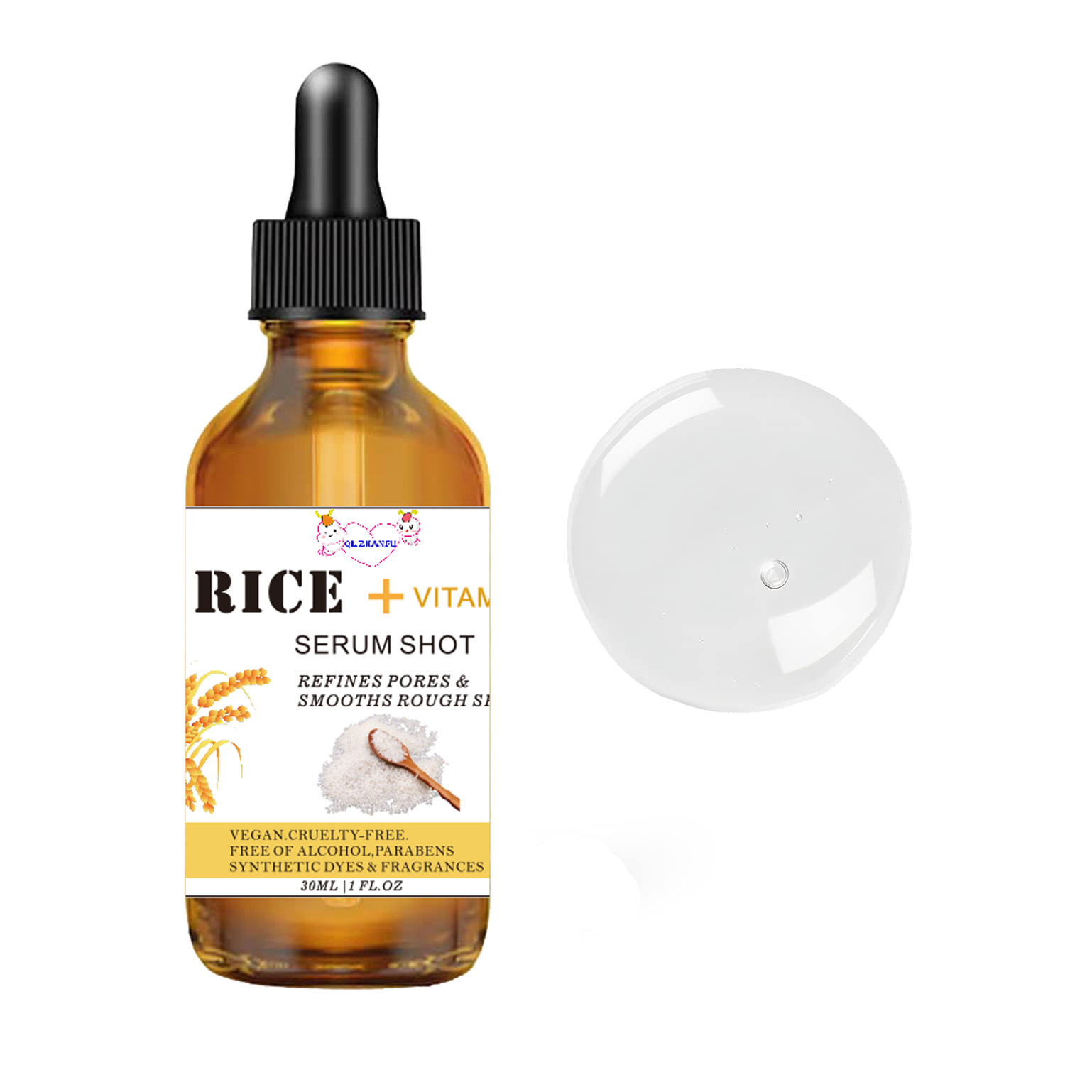 QLZHANFU Rice essence Shrink points Ενυδατικός ορός προσώπου_voghion.com