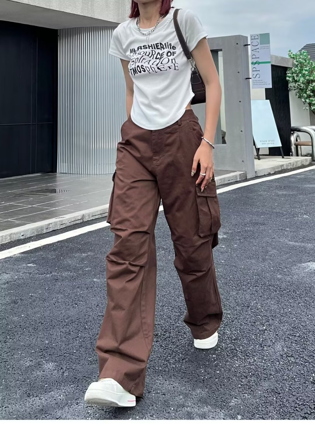Brown Cargo Pants Image 1