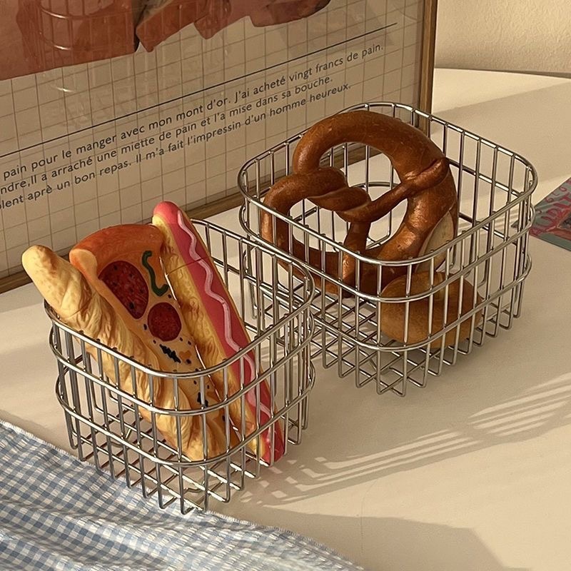 Ins Popular Storage Home Light Luxury Simple Iron Art Draining Sundries Lipstick Cosmetics Mask Storage Rack Desktop