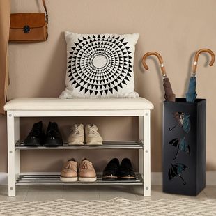 Creative Metal Umbrella Bucket Household Simple Square Umbrella Rack Lobby Moisture-proof Umbrella Storage Bucket Storage Rack