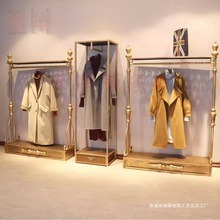 复古衣帽架落地式卧室挂衣服龙门架子家用装饰柜服装店货架展示架