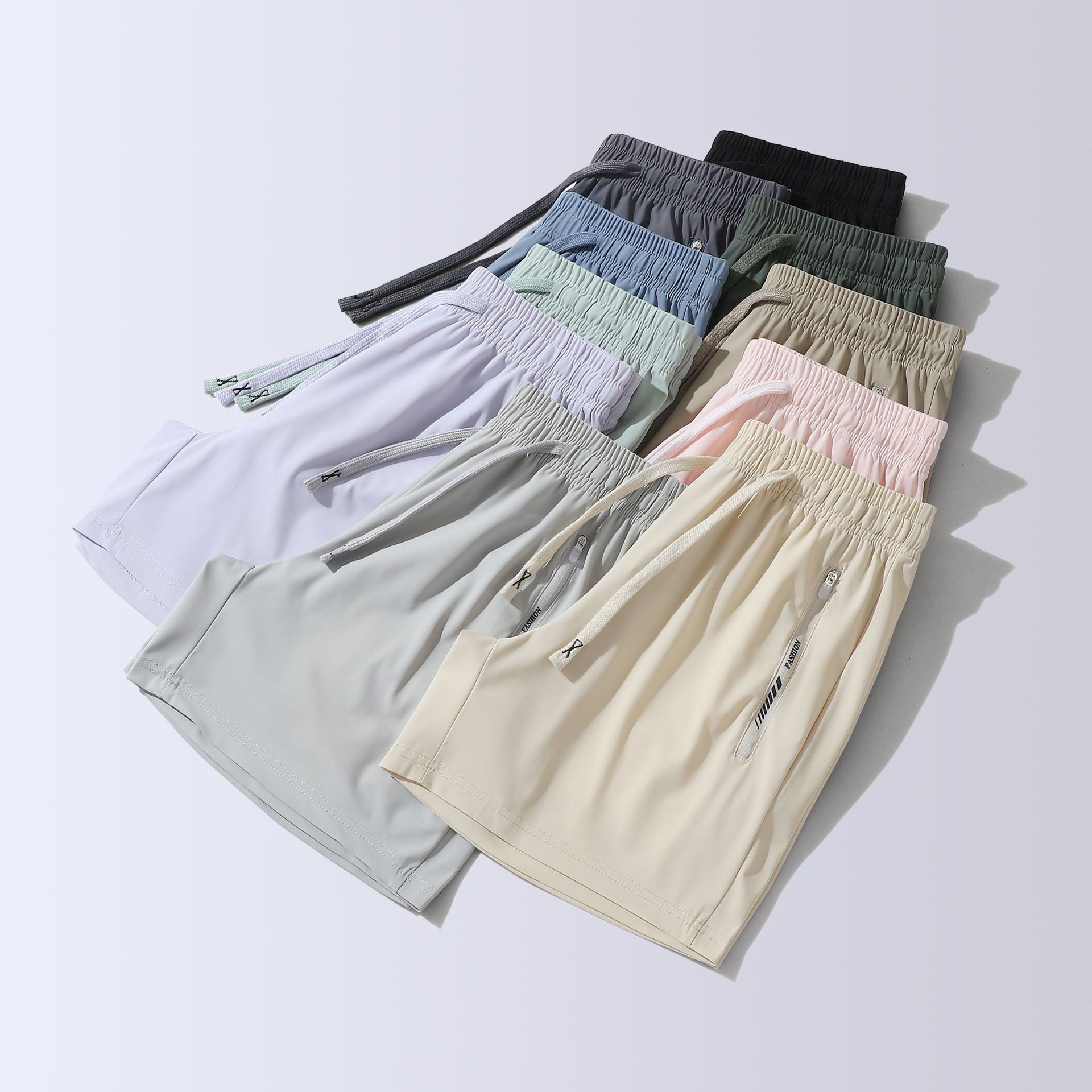 Summer Sun Protection Three-Quarter Pants, Quick-Drying, Breathable, Lightweight, Solid Color, Stretchy, Loose-Fitting, Sports Casual Pants for Women, with a Cool and Refreshing Feel