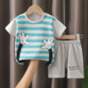 Children's summer sleeves, set, cotton T-shirt for boys, summer clothing, children's clothing