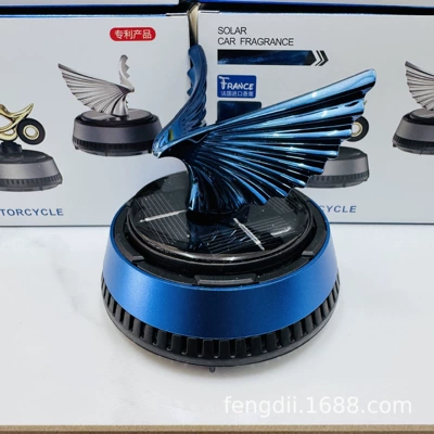 New Solar Eagle Ornament Car Perfume Aromatherapy - blue