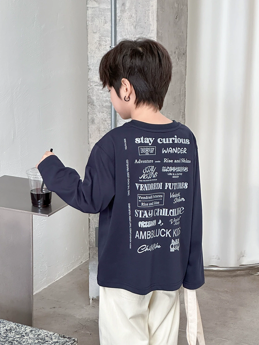 艾摩贝贝 Comfortable long-sleeve for men and women, for teenagers, with snowflakes, oversize