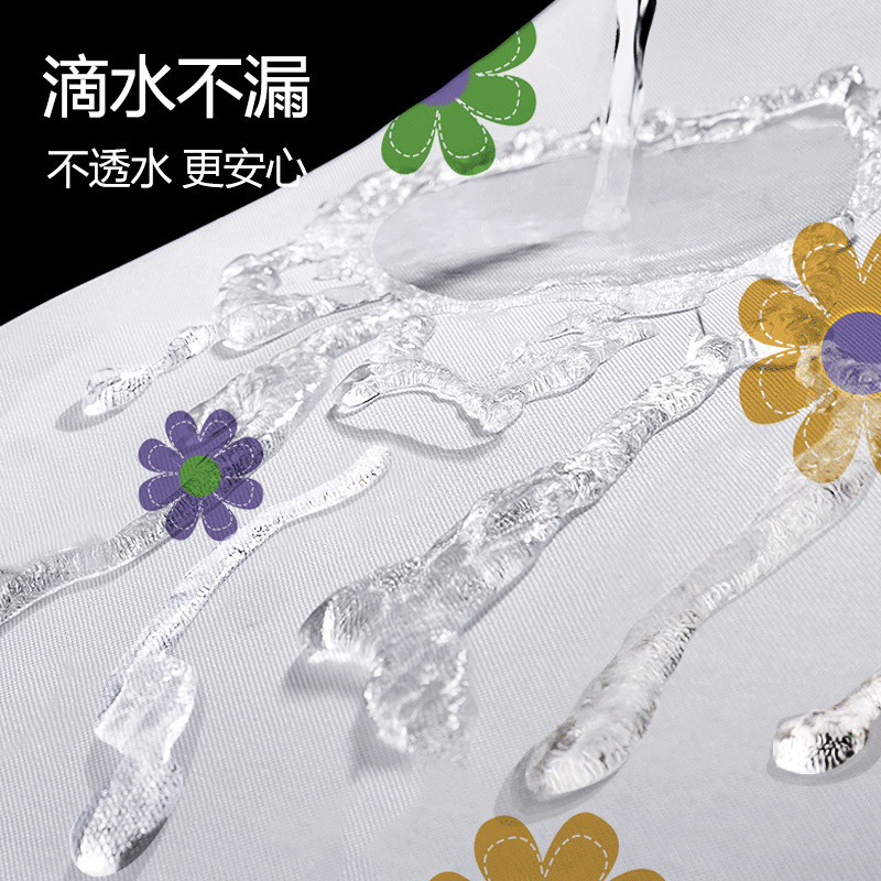卫生间加厚浴帘布防霉防水浴帘套装免打孔浴室隔断帘门帘窗户挂帘|undefined