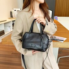2026秋冬上新头层牛皮女包单肩斜挎包简约软皮小包包波士顿包包女