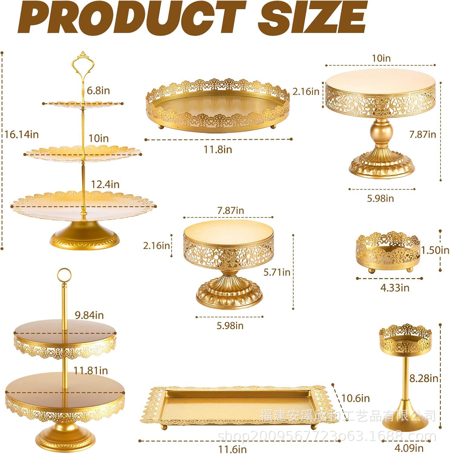 Dorado hierro forjado mesa de postres decorativa estante de exhibición bandeja de pastel de estilo europeo de la tarde refresco mesa de comida fría mesa de té