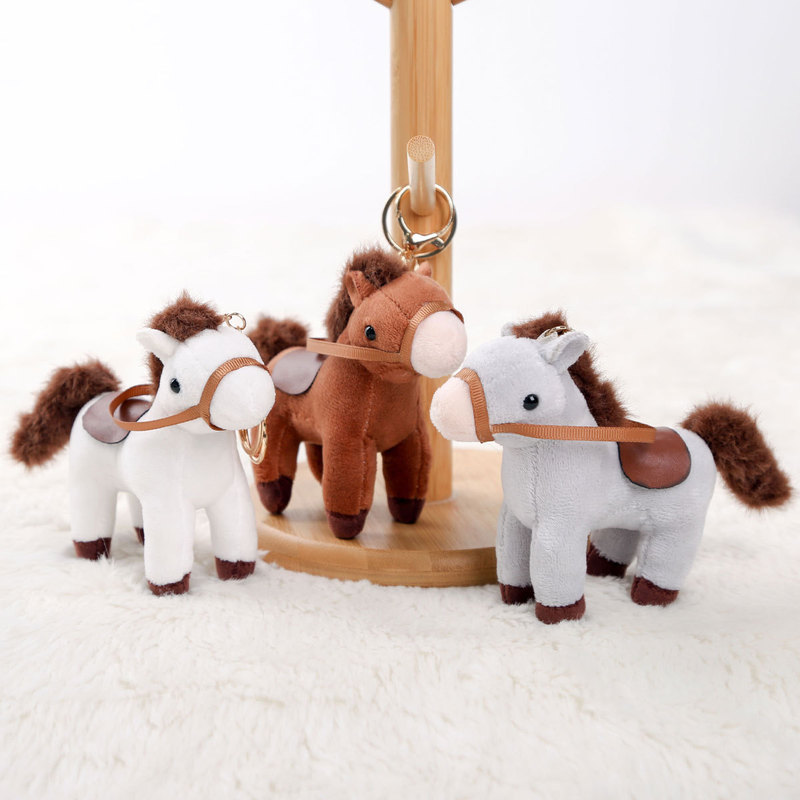 Super Cute Pony Plush Toy, Realistic Horse Stuffed Animal, Year of the Horse Doll, Backpack Keychain, Yunyang Reins Pony Pendant