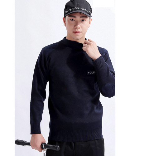 Distributed: 2009 Security Sweater, Winter Woolen Pullover with Crew Neck and Long Sleeves—Men's & Women's Thickened Knitted Base Layer Shirt