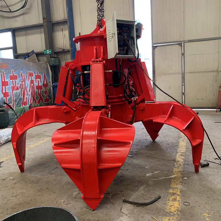 挖掘机用多瓣抓 机械抓斗机装沙卸煤贝型斗2方贝壳斗液压抓淤泥斗