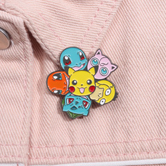 卡通動漫神奇寶貝周邊金屬徽章個性鴨子烏龜造型包包帽子百搭胸花