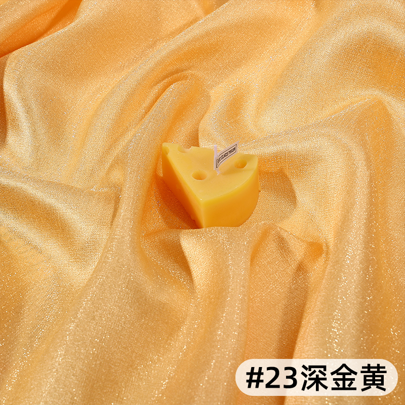 Tela de satén de corteza Tela de satén de textura muscular de brillo Traje antiguo Hanfu Falda de cara de caballo Tela de ropa decorativa de color sólido image 26