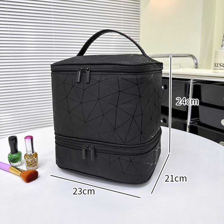 Cross-border New Large Capacity Washing Bag Women's 2024 New Fashion Portable Nail Polish Bag Cosmetic Bag Storage Bag