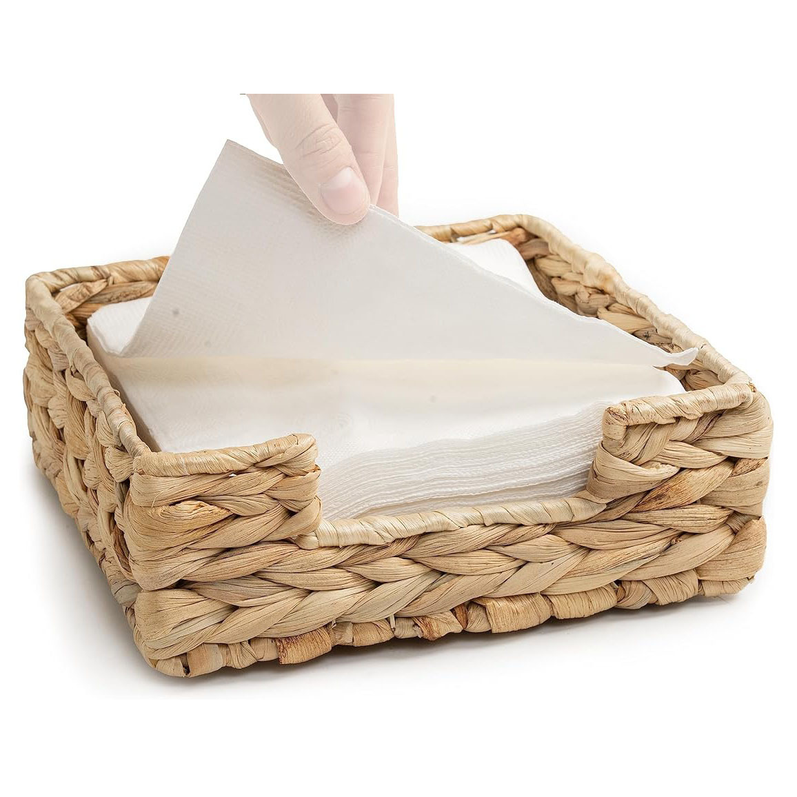 Caja de pañuelos de madera maciza de lujo de estilo japonés caja de almacenamiento de pañuelos de mesa de té de madera de acacia sala de estar mesa de comedor caja de pañuelos en stock