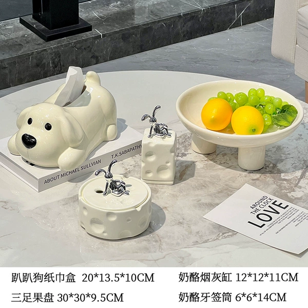 [Milk White] Coffee Table Set of Four